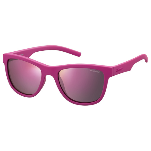 Polaroid Kids PLD 8018/S CYQ AI 47 Dark Pink / Grey Pink Mirror Polarised Lenses