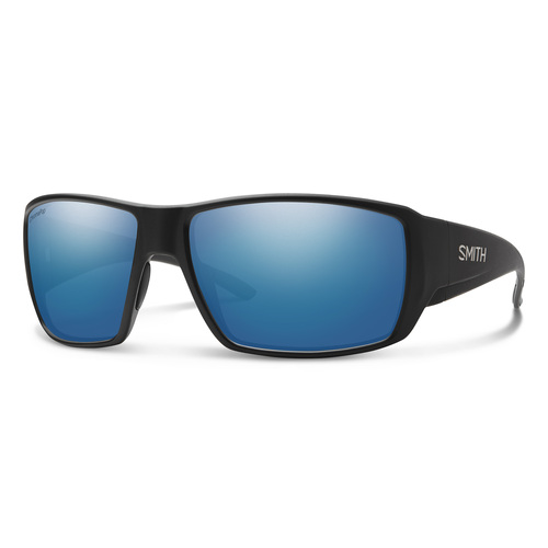 Smith Guide Choice/N 124 QG 62 Matte Black Silver / Blue Mirror Chromapop Polarised Lenses