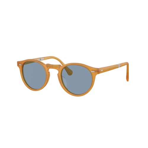 Oliver Peoples Gregory Peck 1962 OV5456SU 169956-47 Semi-Matte Amber Tortoise / Cobalto Lenses