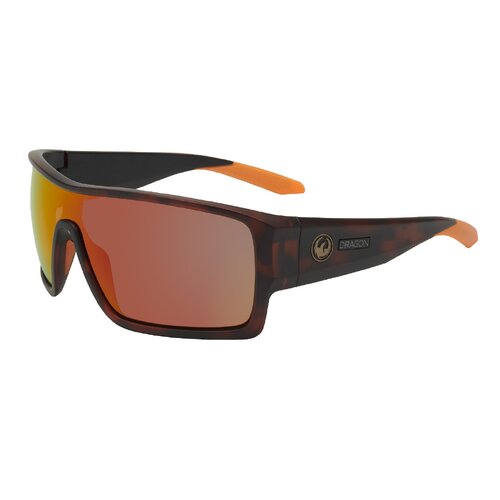 Dragon Flash DR41405 245-63 Matte Dark Tortoise / Orange Ion Mirror Luma Lens