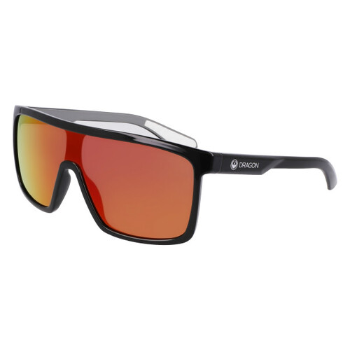 Dragon Momentum DR136S 021-59 Shiny Black Grey / Red Ion Polarised Luma Lenses