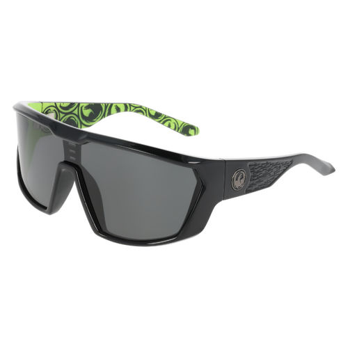 Dragon Chasm DR802S 001-62 Black Icon Green / Smoke Luma Lenses