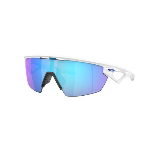 Oakley Sphaera OO9403-0236 Matte White / Prizm Sapphire Polarised Lenses