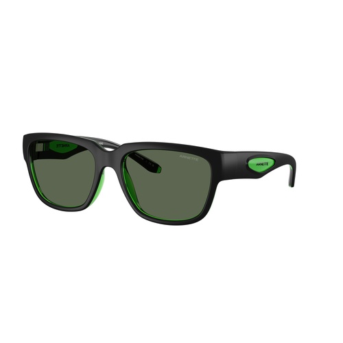 Arnette Bounce AN4366 300471-56 Black w Green / Dark Green Lenses