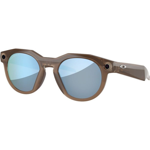 Oakley Wearable x Meta Hstn OW8002-0651 Brown Smoke / Prizm Deep Water Polarised Lenses