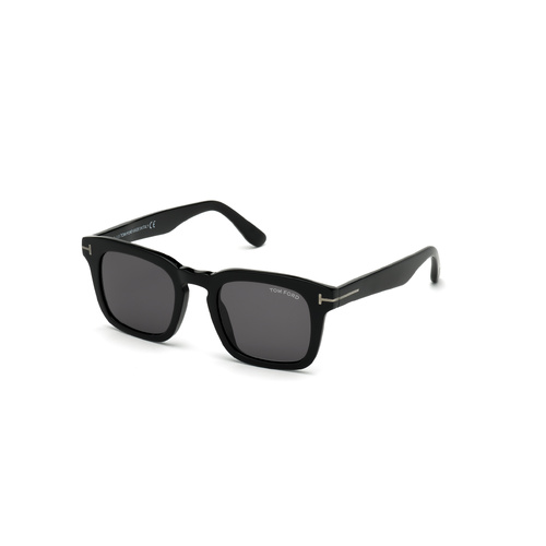 Tom Ford Dax FT0751N 01A-50 Shiny Black / Smoke Lenses