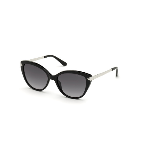 Guess GU7658 01C-56 Shiny Black / Smoke Mirror Lenses