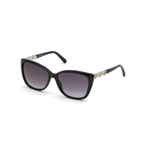 Swarovski SK0291 01B-57 Shiny Black / Smoke Gradient Lenses