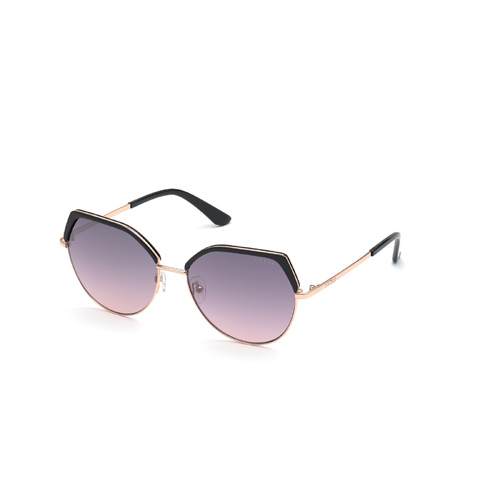 Guess GU7736 01U-58 Shiny Black / Bordeaux Mirror Lenses