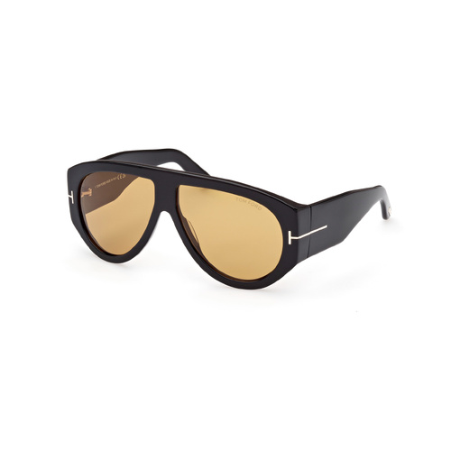 Tom Ford Bronson FT1044 01E-60 Shiny Black / Brown Lenses