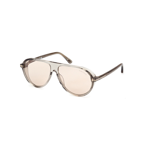 Tom Ford Marcus FT1023 93E-60 Shiny Transparent Light Green / Brown Photochromic Lenses