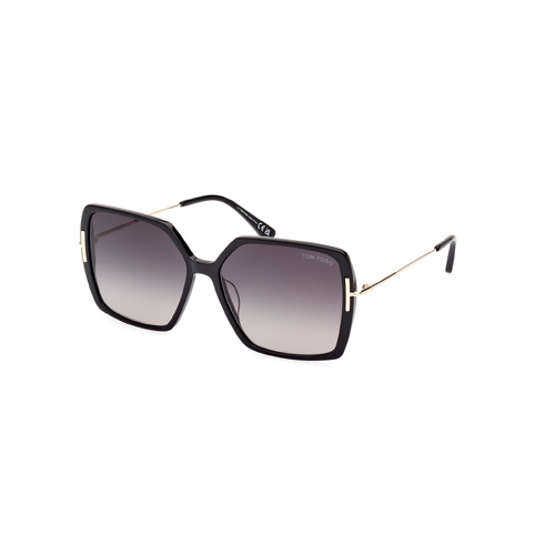 Tom Ford Joanna FT1039 01B-59 Shiny Black w Shiny Pale Gold / Smoke Gradient Lenses