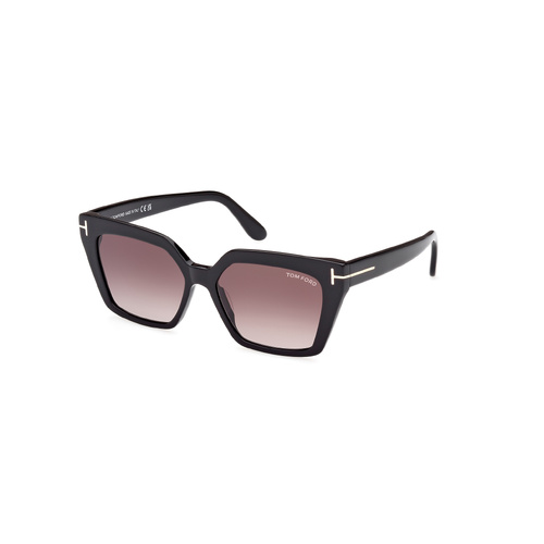 Tom Ford Winona FT1030 01Z-53 Shiny Black / Violet Mirror Lenses