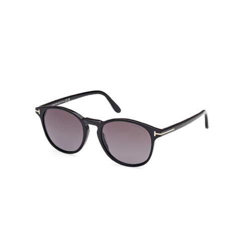 Tom Ford Lewis FT1097 01B-53 Shiny Black / Smoke Gradient Lenses