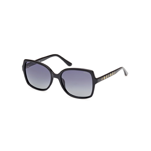 Guess GU00100 01D-55 Shiny Black / Smoke Polarised Lenses