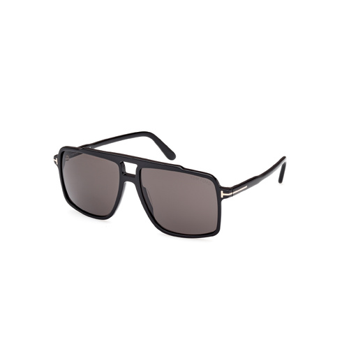 Tom Ford Kemp FT1177 01A-59 Shiny Black / Smoke Lenses
