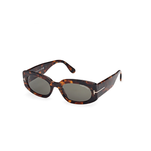 Tom Ford Cielle FT1187 52N-52 Dark Havana / Green Lenses
