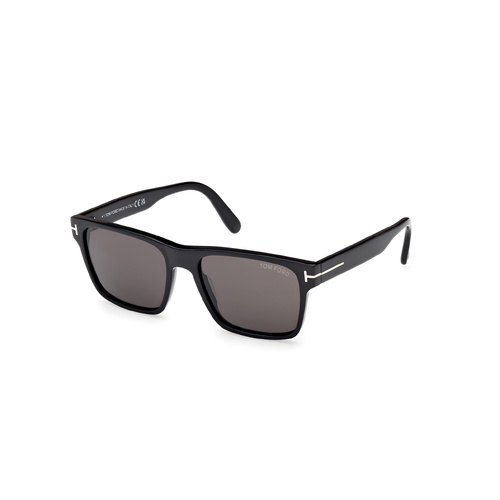 Tom Ford Calder FT1205 01A-55 Shiny Black / Smoke Lenses