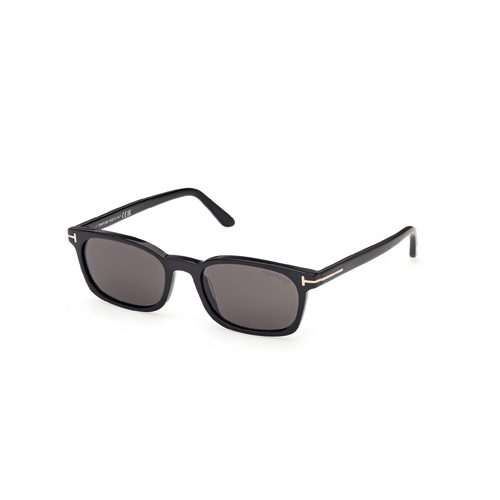 Tom Ford Miles-02 FT1300 01A-53 Shiny Black / Smoke Lenses