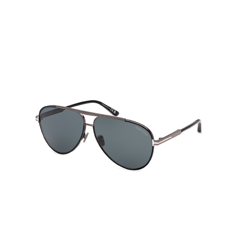 Tom Ford Rupert-02 FT1340 01V-63 Shiny Black / Blue Lenses