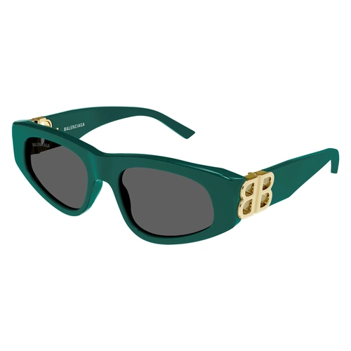 Balenciaga BB0095S 005 Green / Grey Lenses