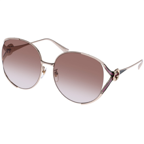 Gucci GG0225S 007-63 Gold / Brown Lenses