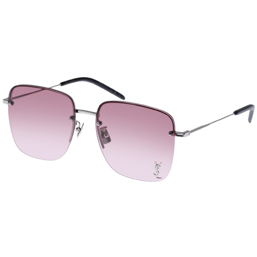 Saint Laurent SL312M 011 Silver / Red Lenses