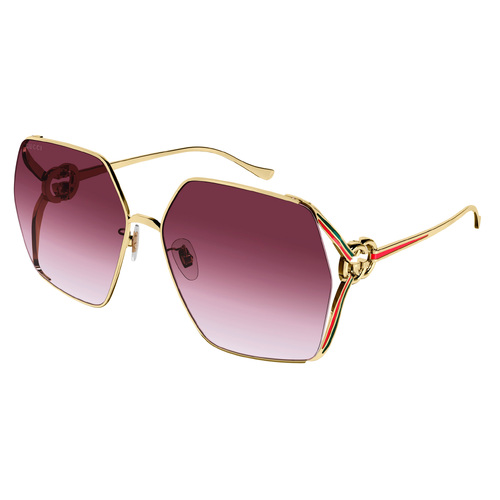 Gucci GG1322SA 003-64 Gold / Red Lenses