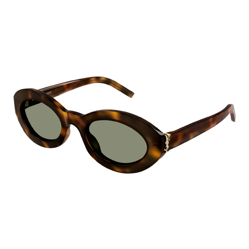 Saint Laurent SLM136F 002 Havana / Green Lenses
