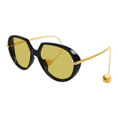 Bottega Veneta BV1436S 001 Black / Yellow Lenses