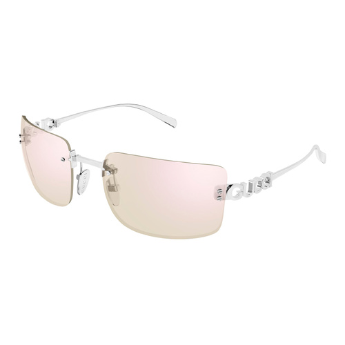 Gucci GG2038S 003 Silver / Transparent Pink Lenses
