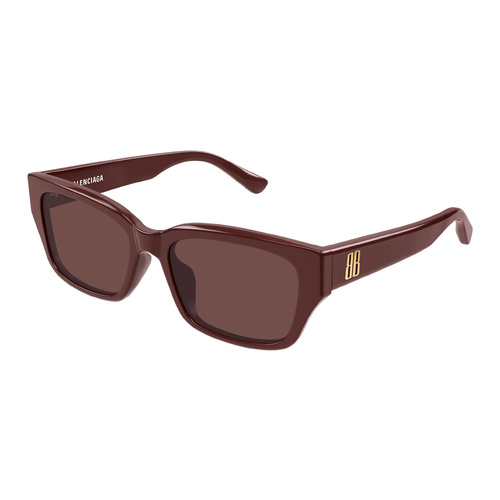Balenciaga BB0480SK 004 Burgundy / Brown Lenses