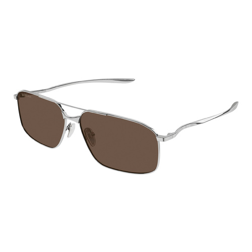 Balenciaga BB0492S 002 Ruthenium / Brown Lenses