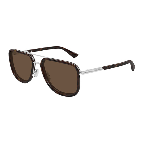 Bottega Veneta BV1463S 002 Silver / Brown Lenses