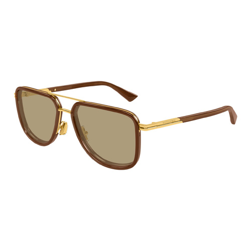Bottega Veneta BV1463S 003 Gold / Brown Lenses