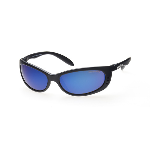 Mako Sleek 9371 M01 G1HR6 Matte Black / Brown Blue Mirror Polarised Lenses