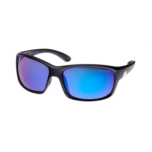 Mako Edge 9604 M01 G1HR6 Matte Black / Brown Blue Mirror Polarised Lenses 