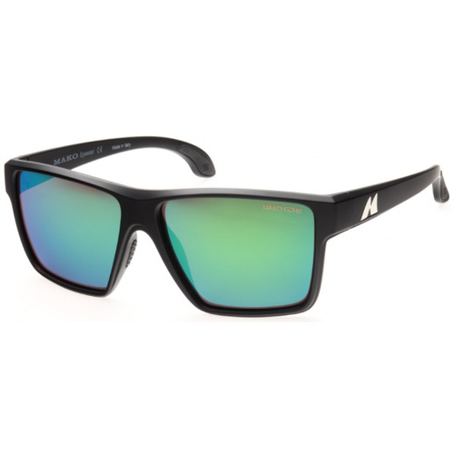 Mako Cast 9611 M01 G2H5 Matte Black / Rose Green Mirror Polarised Lenses