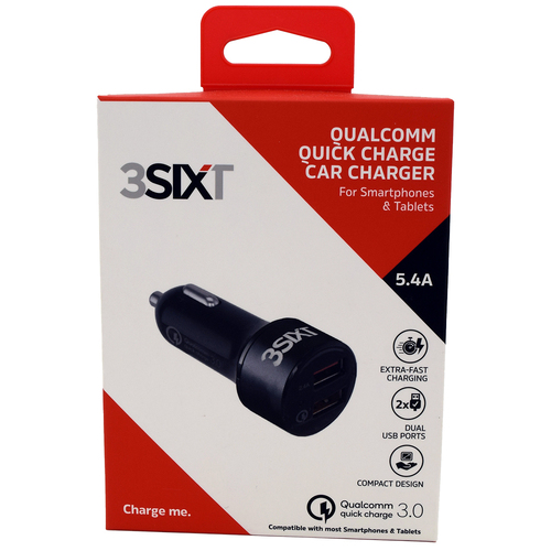 3SIXT Qualcomm Quick Charge Car Charger Dual Port