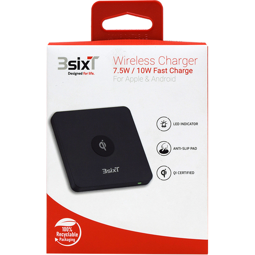 3SIXT Wireless Charger 7.5w / 10w Fast Charge for Apple & Android
