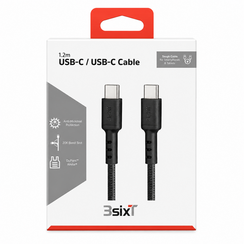 3SIXT Tough USB-C to USB-C Cable 1.2m