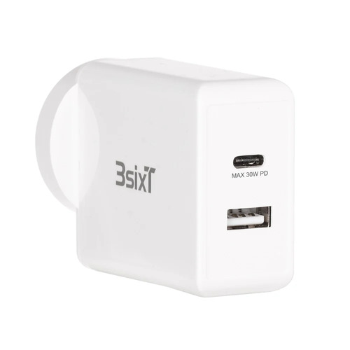 3SIXT Wall Charger 30W USB-C PD + 2.4A