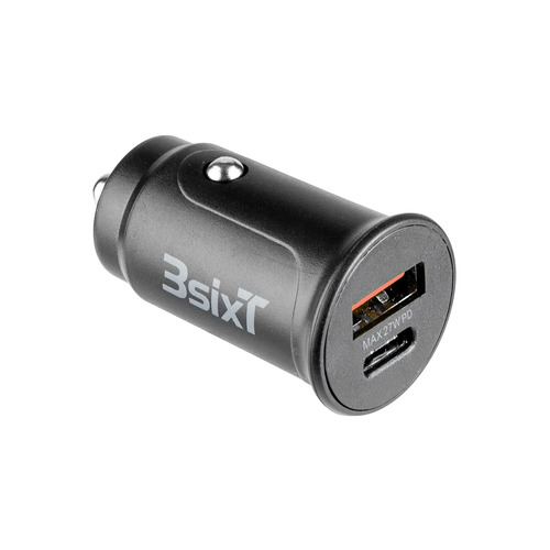 3SIXT Car Charger 27W USB-C + USB-A QC 2.0 Black