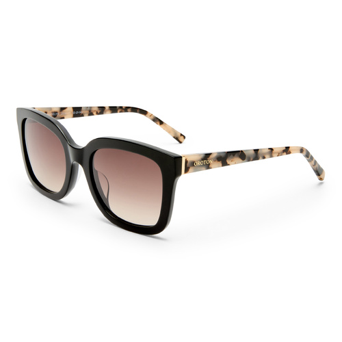 Oroton Madelyn ORO2556431 Black w Cookie Tortoise / Warm Smoke Gradient Lenses