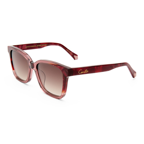 Camilla Leave Of Absence CAM2531068 Deep Rose w Burgundy Marble / Warm Smoke Gradient Lenses