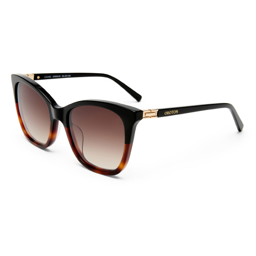 Oroton Louise ORO2556549 Black w Signature Tortoise / Warm Smoke Gradient Lenses