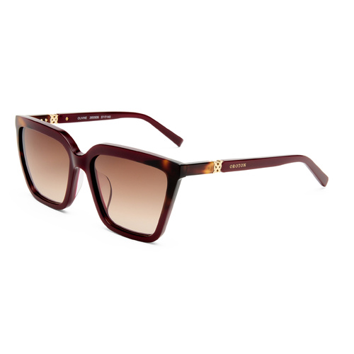 Oroton Olivine ORO2650836 Burgundy w Signature Tortoise / Warm Smoke Gradient Lenses