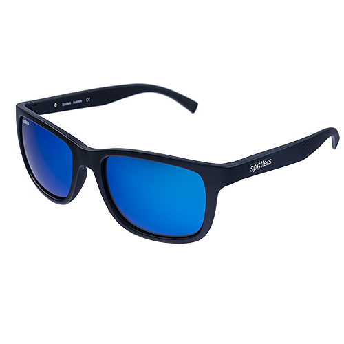 Spotters Zane Matte Black / Ice Blue Mirror Polarised Lenses