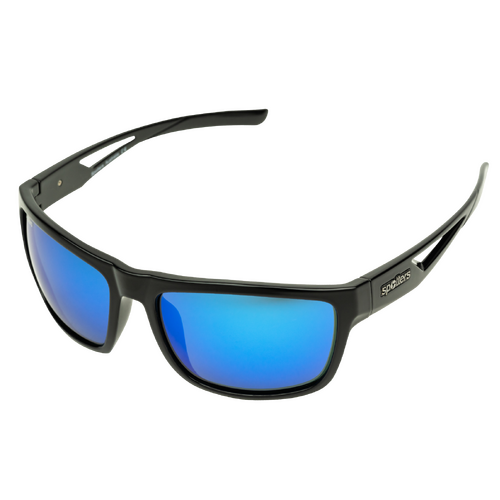 Spotters Morph Gloss Black / Ice Blue Mirror Polarised Lenses