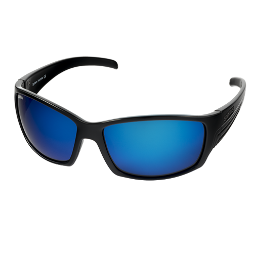 Spotters Fury Gloss Black / Ice Blue Mirror Polarised Lenses